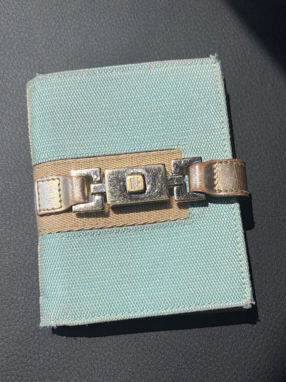 vintage Gucci Jackie Bifold Wallet, light blue/turquoise gold, piston hardware - Picture 1 of 7